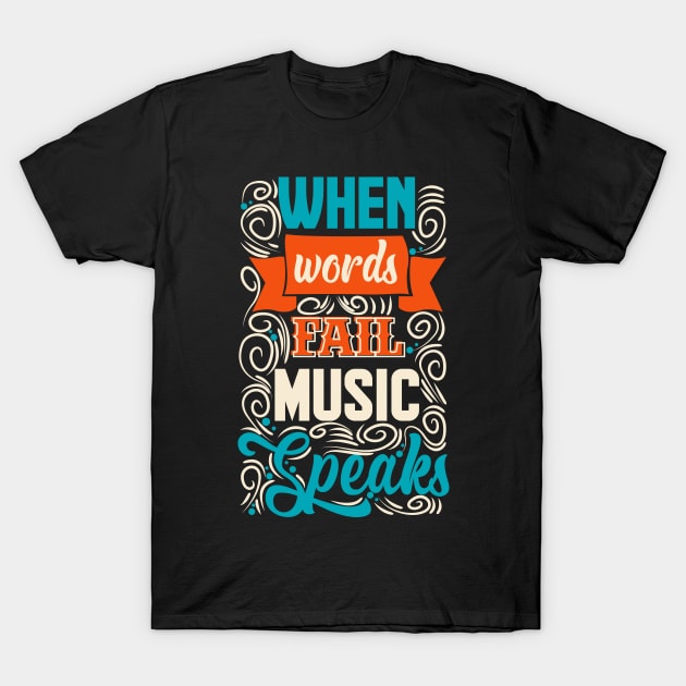Music typography design T-Shirt by bamsparkyu